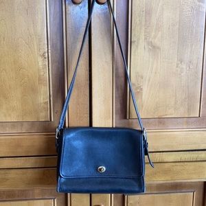 Antique black Coach cross-body purse